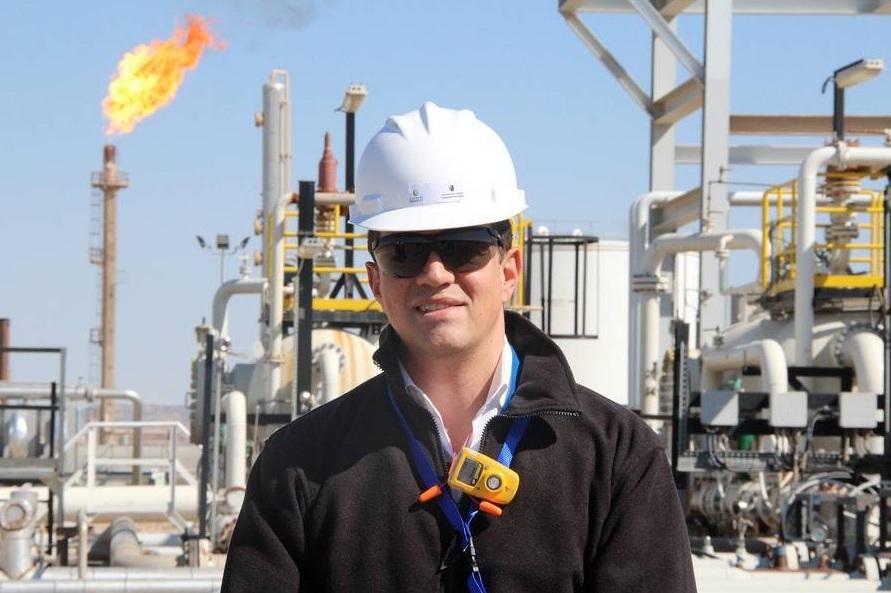 Majid Jafar at the Khor Mor gas processing plant in the KRI